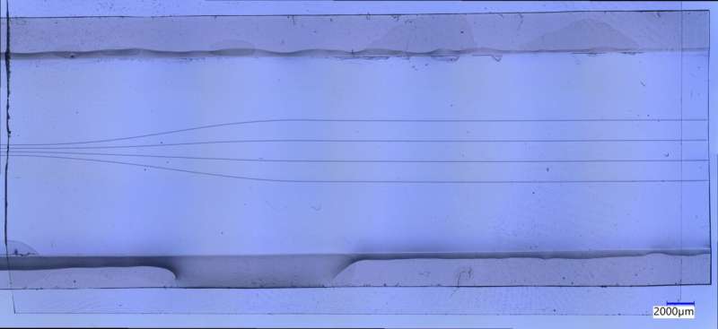 Flexible optical touch sensor simultaneously pinpoints pressure strength and location